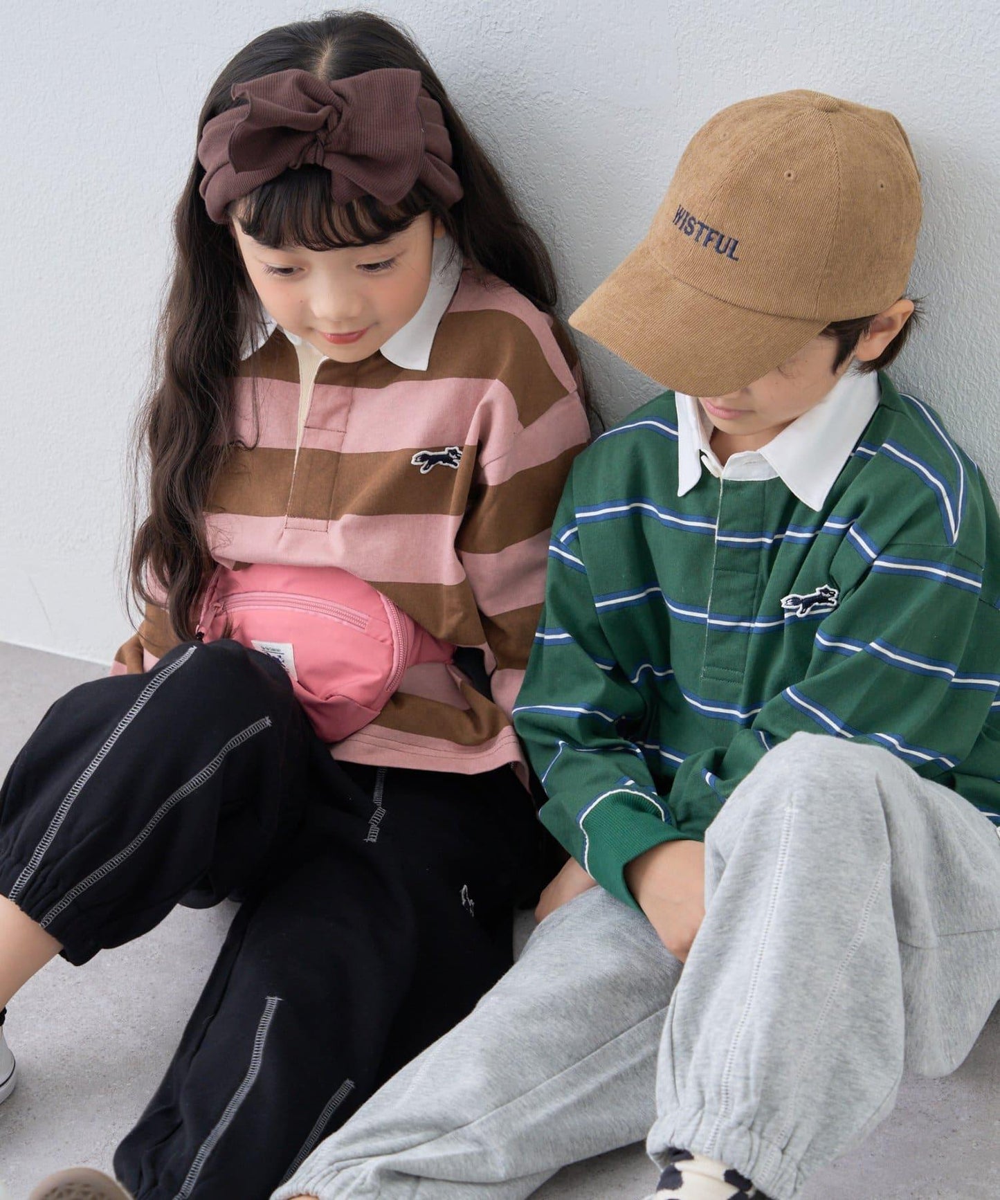 【KIDS】【FOX×TYPY】拼色縫線衛褲