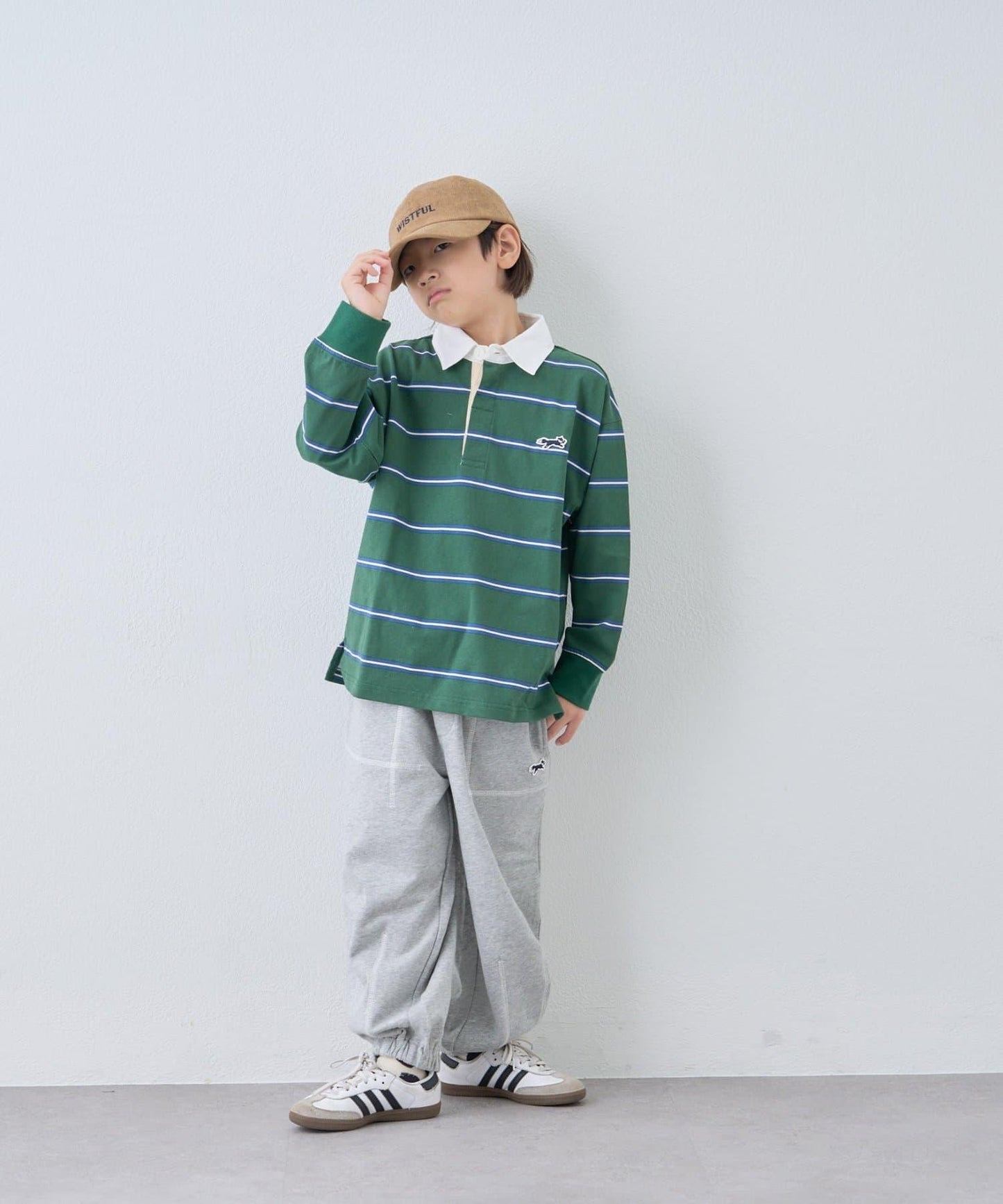 【KIDS】【FOX×TYPY】條紋橄欖球衫