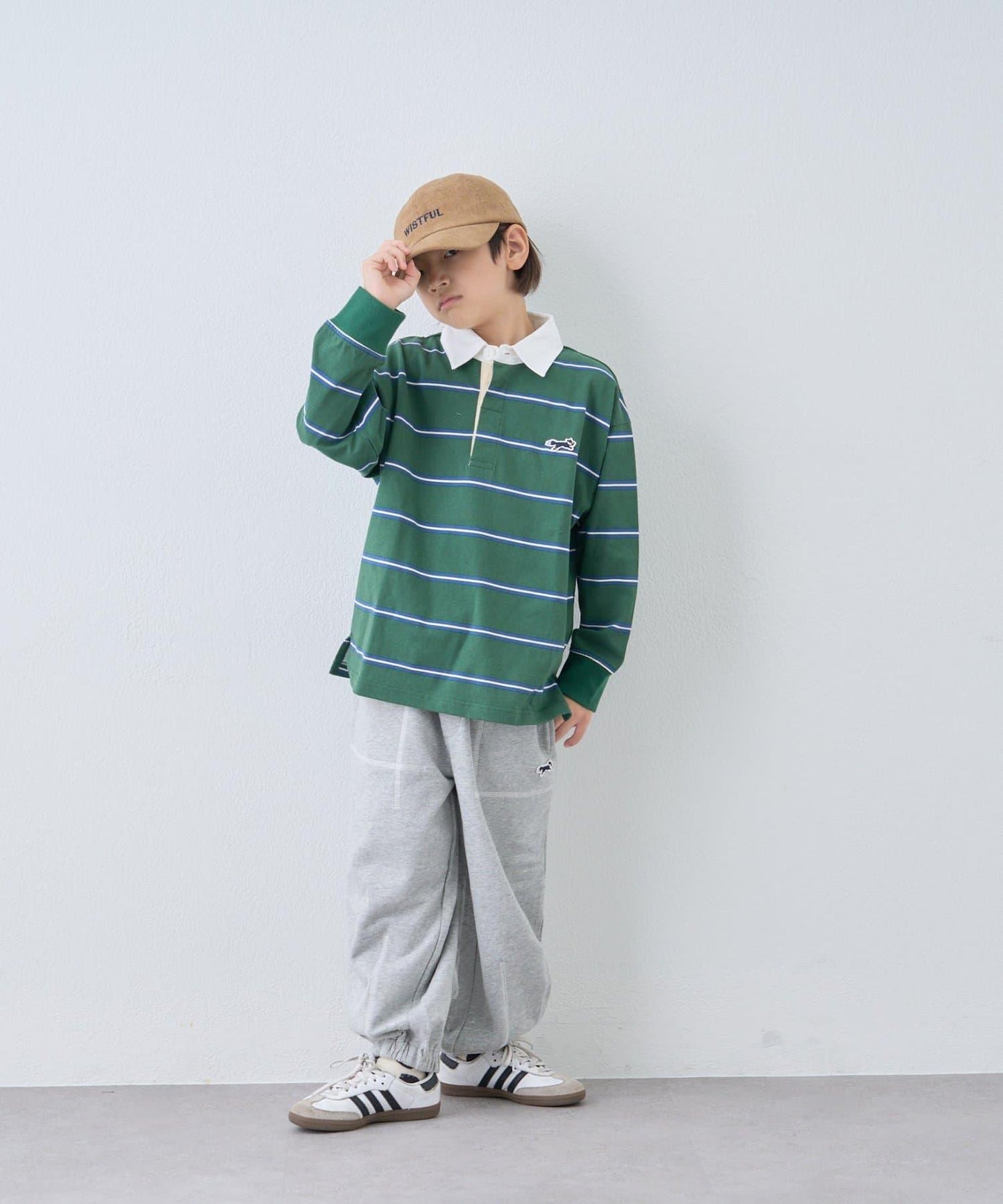 【KIDS】【FOX×TYPY】條紋橄欖球衫