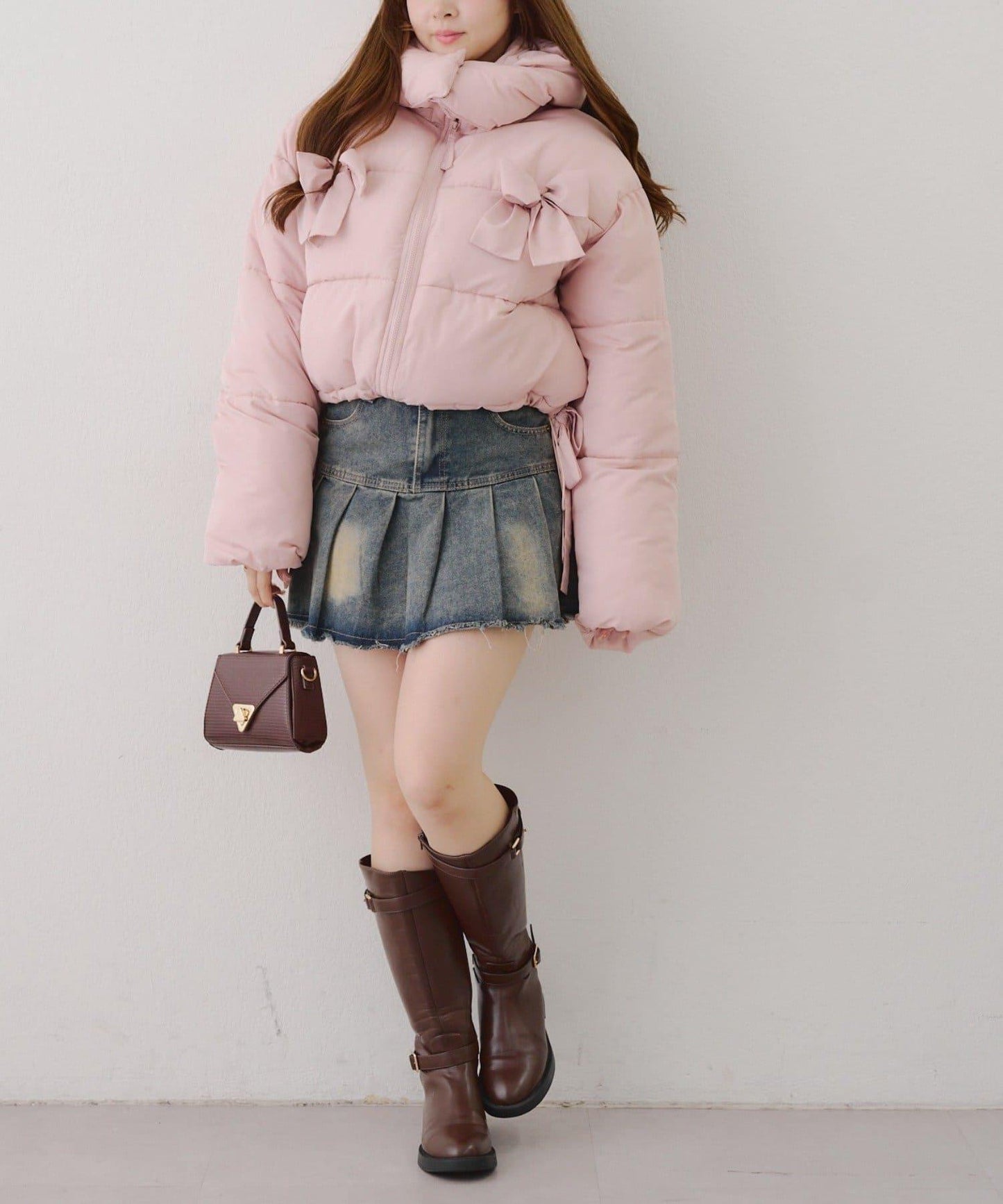 冬季保暖可拆卸蝴蝶結棉服【RMAF】