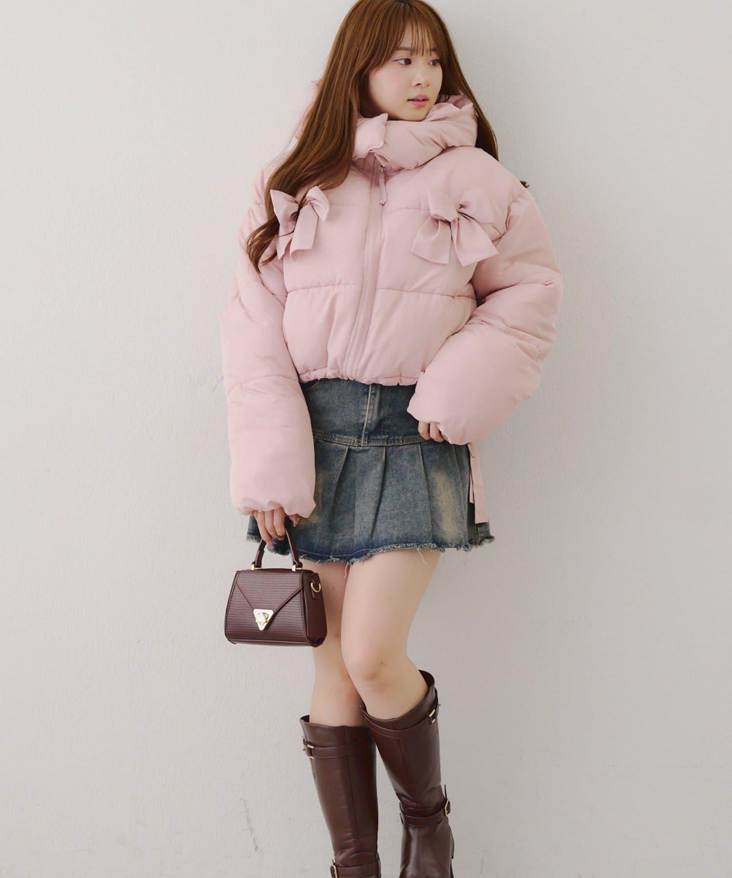 冬季保暖可拆卸蝴蝶結棉服【RMAF】