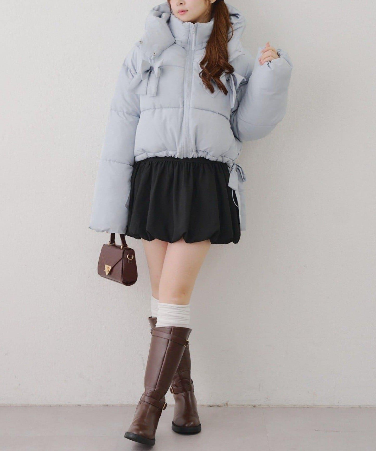 冬季保暖可拆卸蝴蝶結棉服【RMAF】