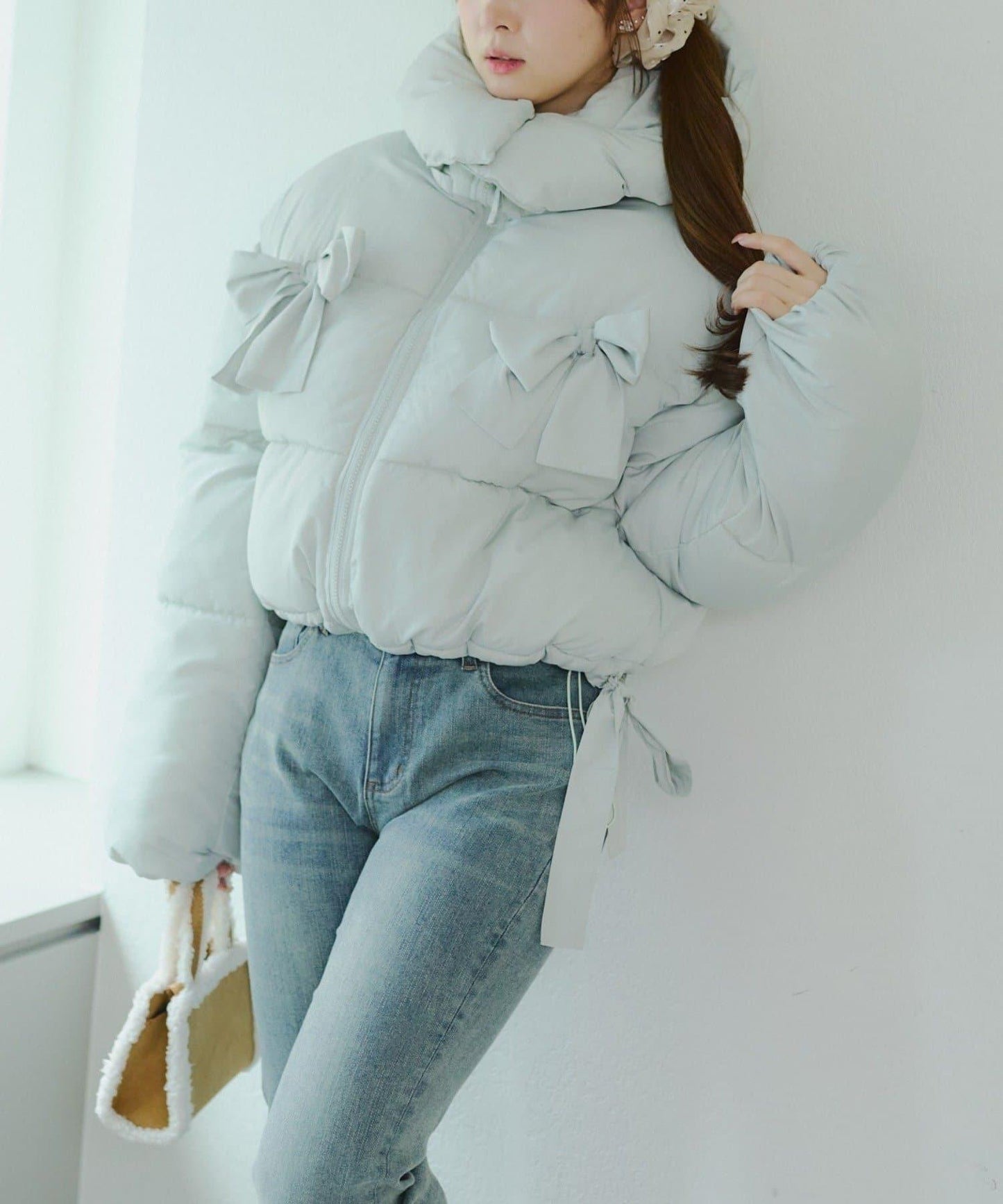 冬季保暖可拆卸蝴蝶結棉服【RMAF】