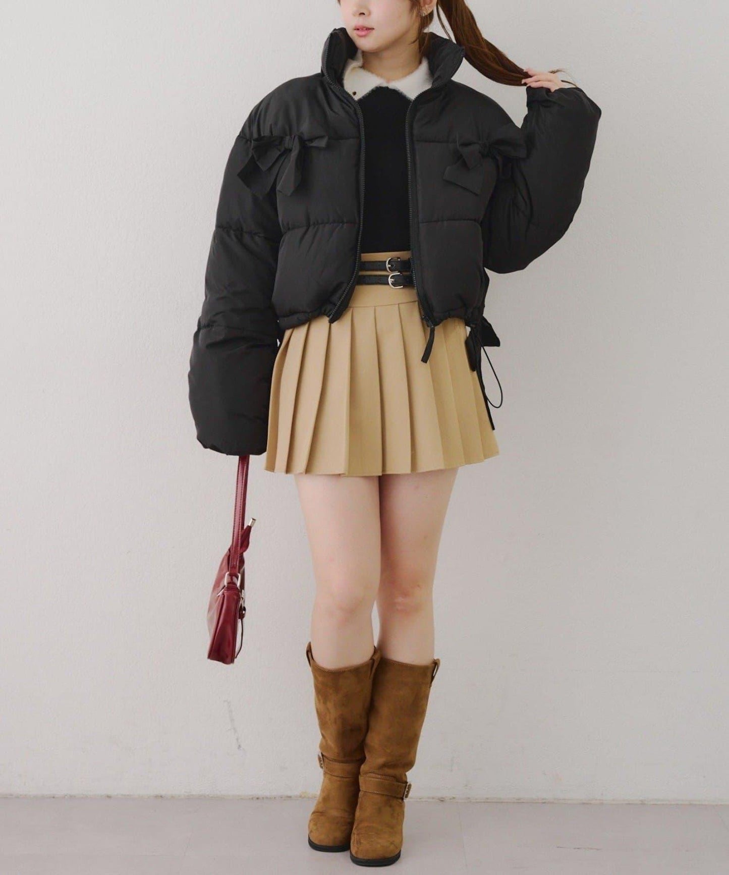 冬季保暖可拆卸蝴蝶結棉服【RMAF】