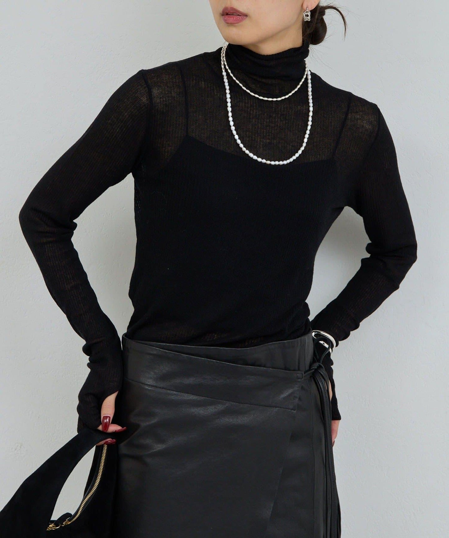 【近日開始】【CHIHAYA聯名】透視羅紋高領衫