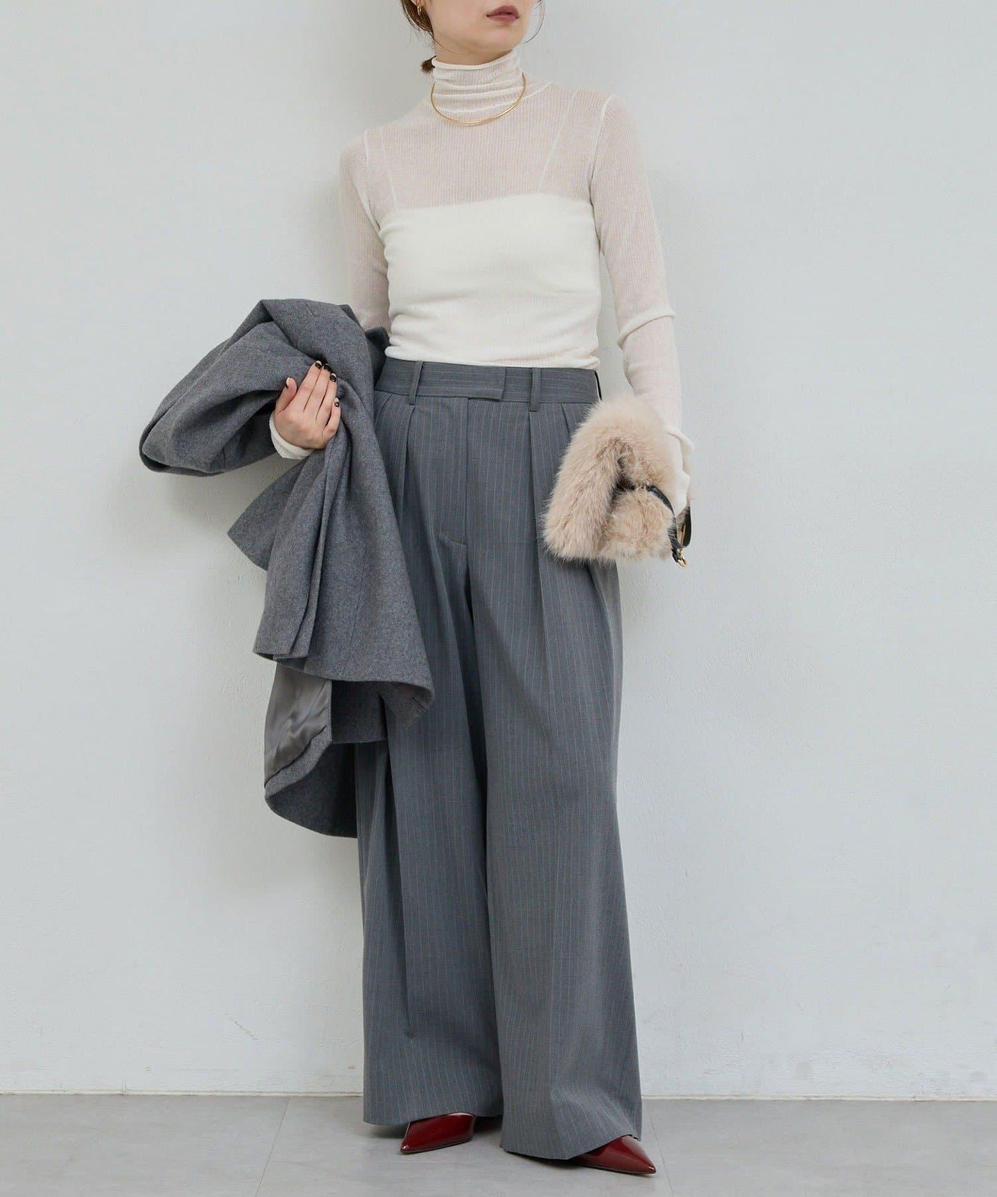 【近日開始】【CHIHAYA聯名】透視羅紋高領衫