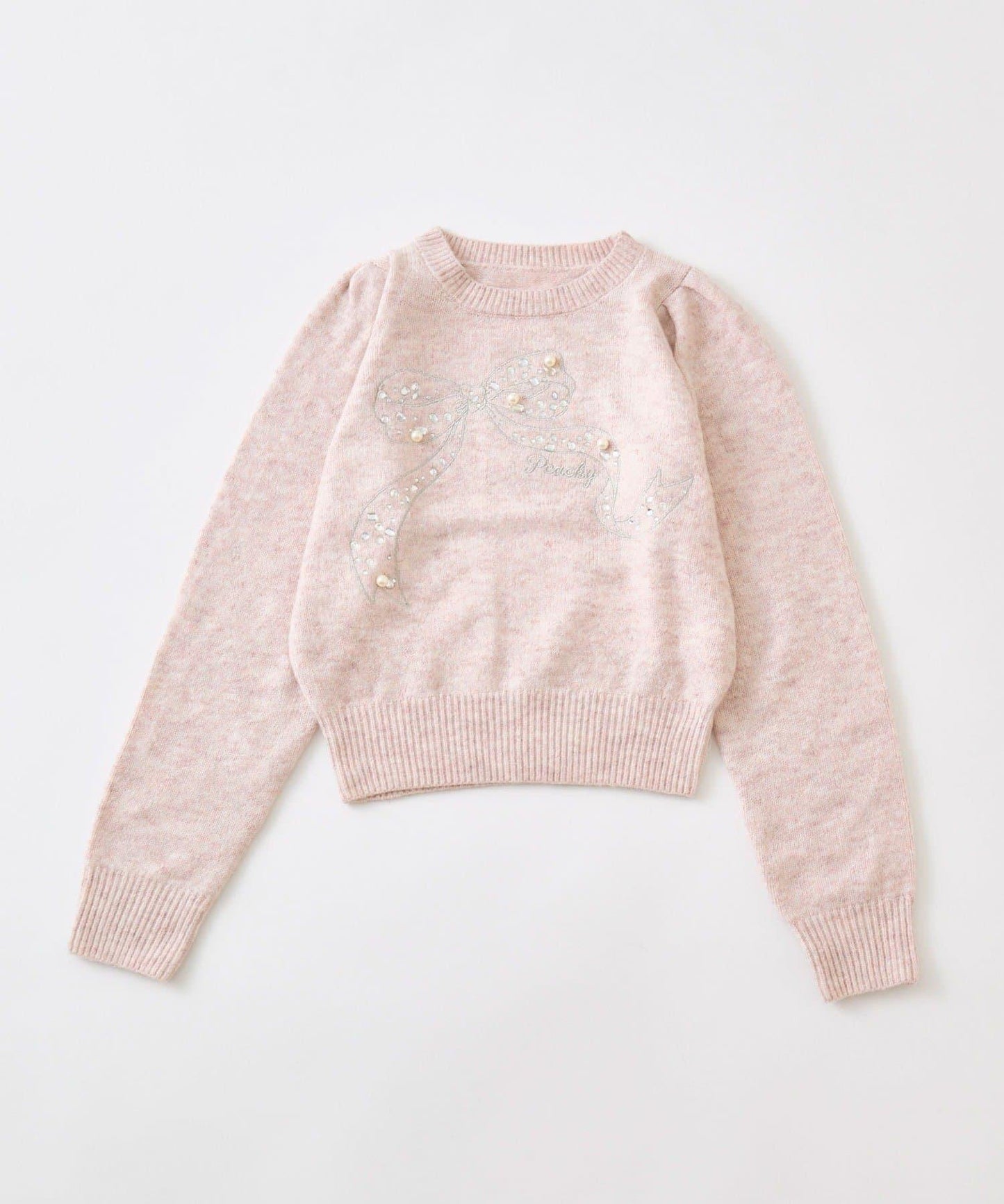 亮片蝴蝶結針織衫