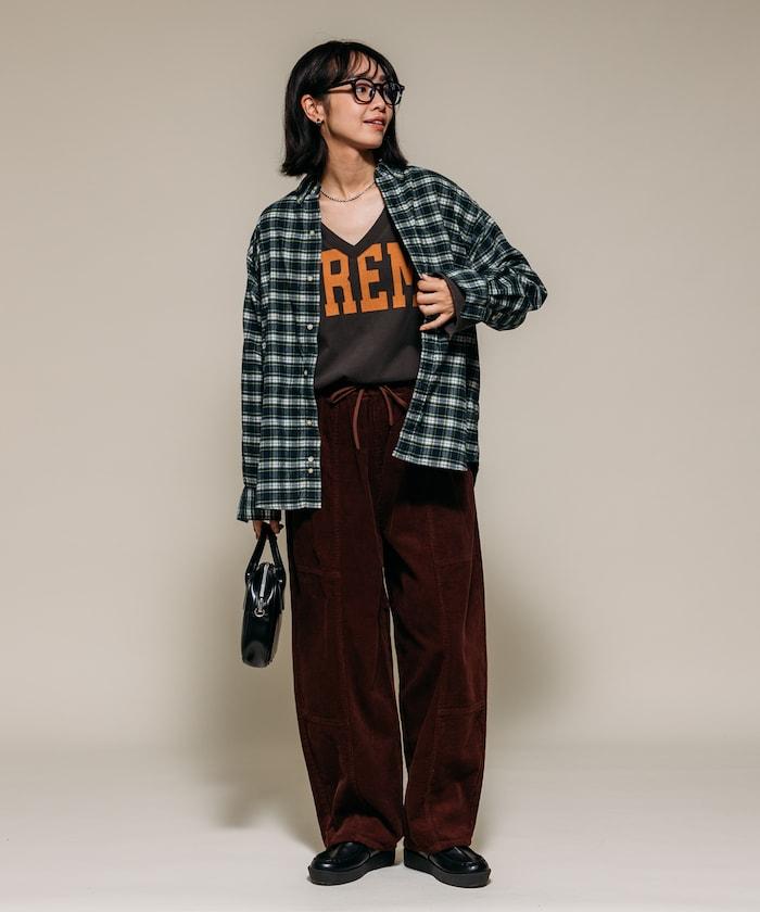 燈芯絨燈籠褲/弧形褲