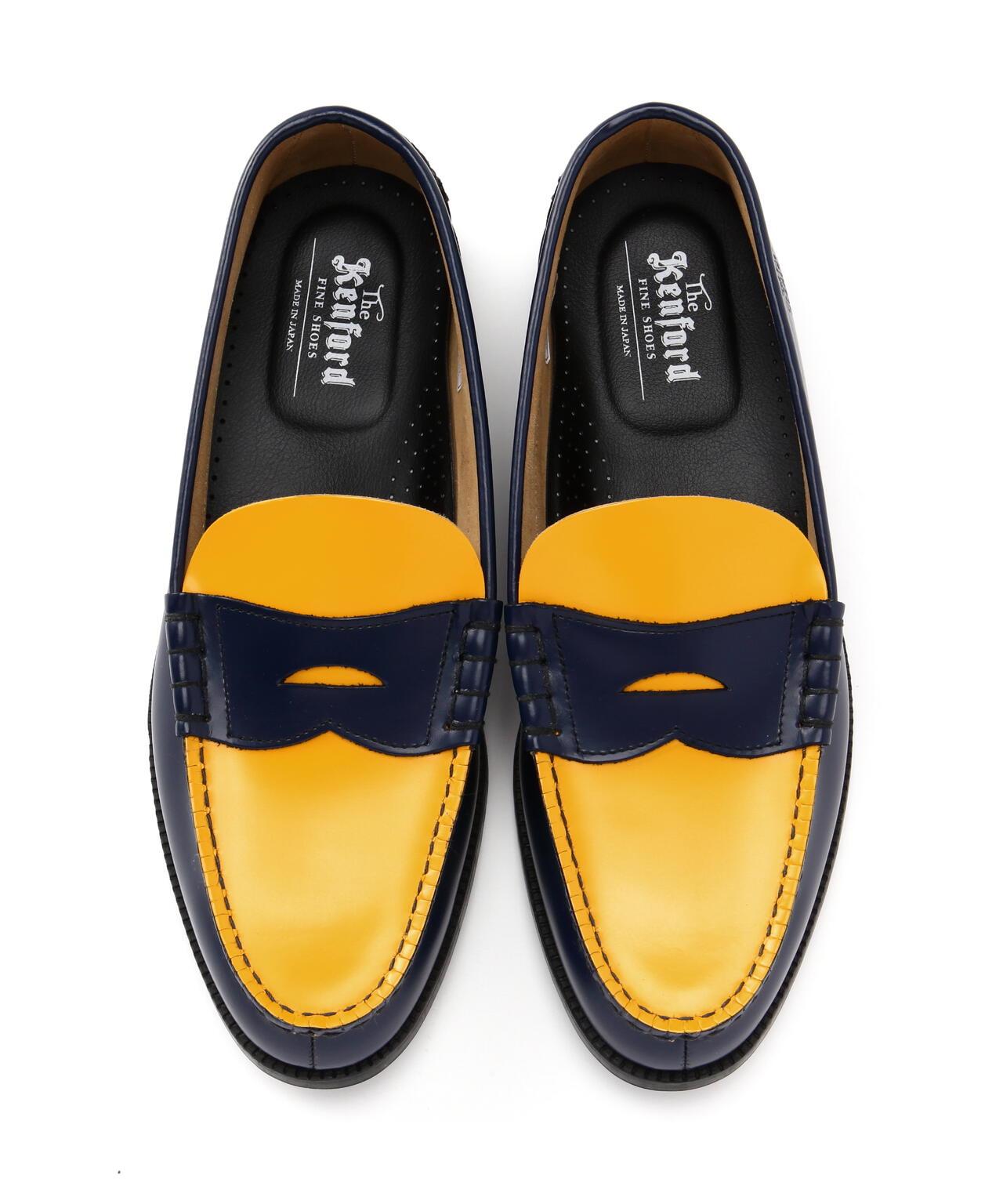 The Kenford Fineshoes/COIN樂福鞋 藏青色×黃色