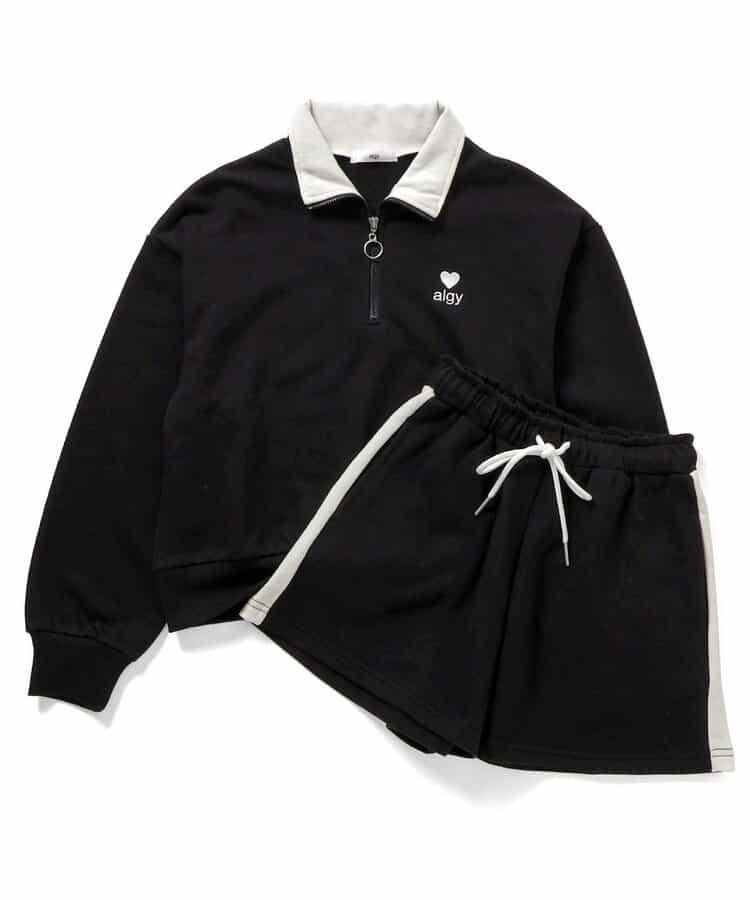 半拉鍊加絨套裝
