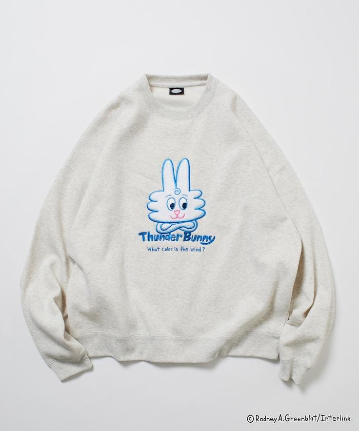 Thunder Bunny / 《Thunder Bunny》 / 特別款寬鬆版型毛圈繡圓領衛衣【限量】