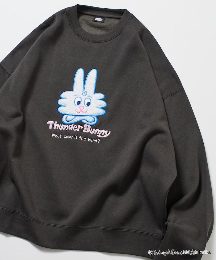Thunder Bunny / 《Thunder Bunny》 / 特別款寬鬆版型毛圈繡圓領衛衣【限量】