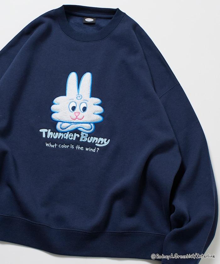Thunder Bunny / 《Thunder Bunny》 / 特別款寬鬆版型毛圈繡圓領衛衣【限量】