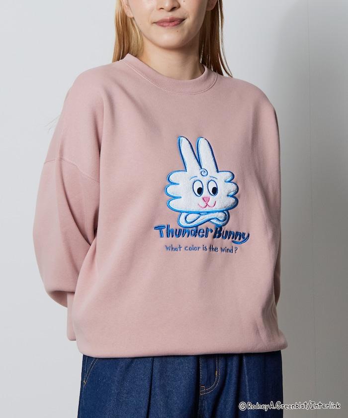 Thunder Bunny / 《Thunder Bunny》 / 特別款寬鬆版型毛圈繡圓領衛衣【限量】