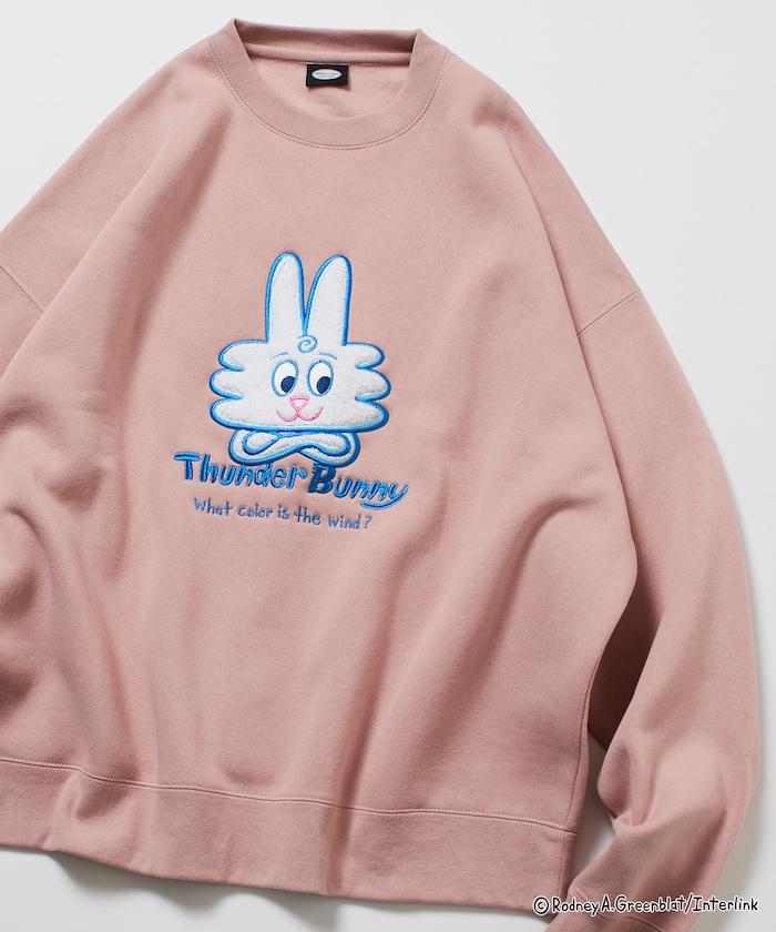 Thunder Bunny / 《Thunder Bunny》 / 特別款寬鬆版型毛圈繡圓領衛衣【限量】