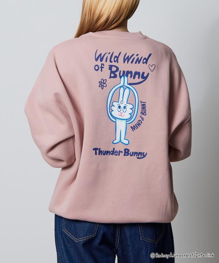 Thunder Bunny / 《Thunder Bunny》 / 特別款寬鬆版型背部印花圓領衛衣【限量】