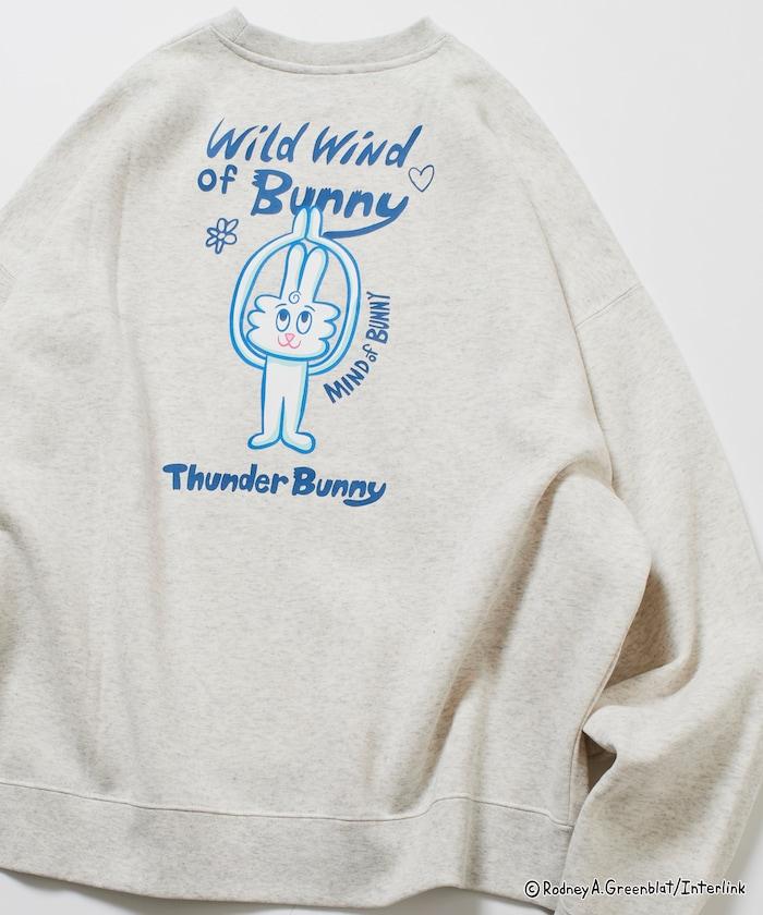 Thunder Bunny / 《Thunder Bunny》 / 特別款寬鬆版型背部印花圓領衛衣【限量】