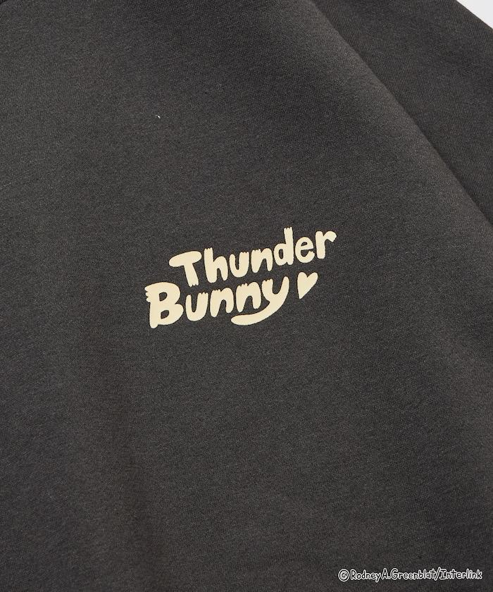 Thunder Bunny / 《Thunder Bunny》 / 特別款寬鬆版型背部印花圓領衛衣 / 天空色