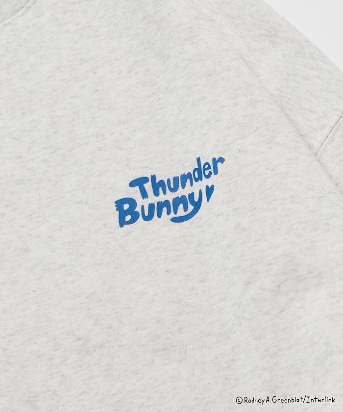 Thunder Bunny / 《Thunder Bunny》 / 特別款寬鬆版型背部印花圓領衛衣 / 天空色