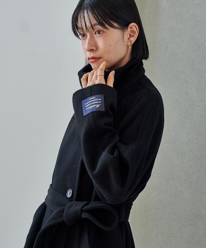 <有小個子尺碼>2WAY羊毛高領長款大衣