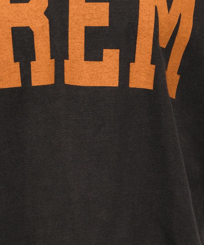 復古V領字母長袖T恤