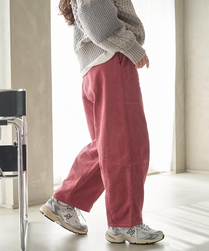 燈芯絨燈籠褲/弧形褲