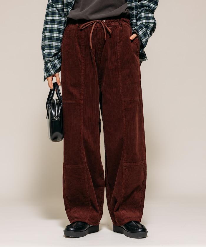 燈芯絨燈籠褲/弧形褲