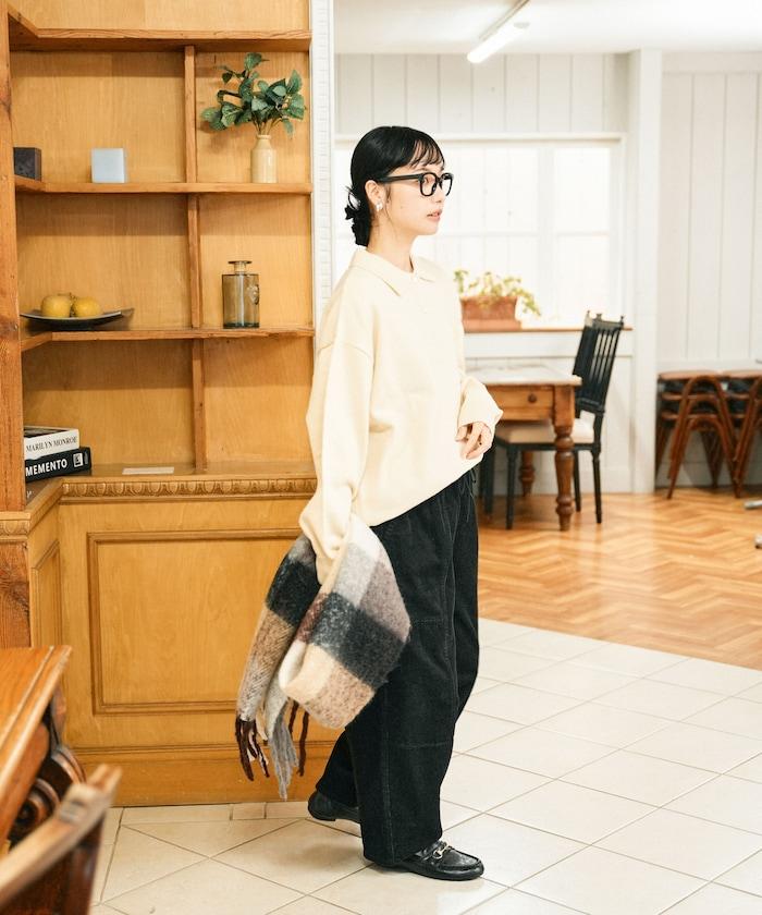 燈芯絨燈籠褲/弧形褲