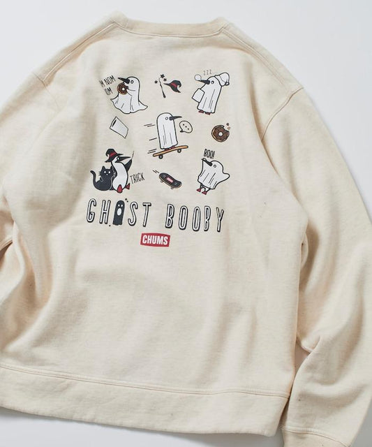 CHUMS×FREAK'S STORE/CHUMS特別款 隨機Booby鳥背部印花圓領衛衣/幽靈圖案