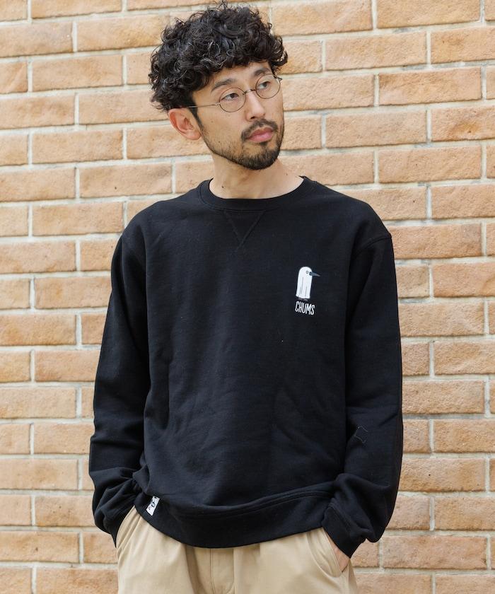 CHUMS×FREAK'S STORE/CHUMS特別款 隨機Booby鳥背部印花圓領衛衣/幽靈圖案
