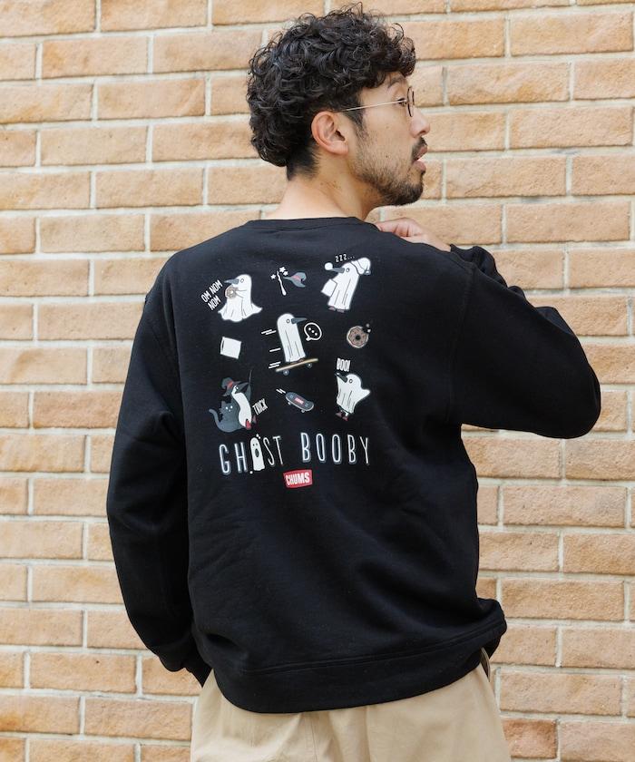 CHUMS×FREAK'S STORE/CHUMS特別款 隨機Booby鳥背部印花圓領衛衣/幽靈圖案