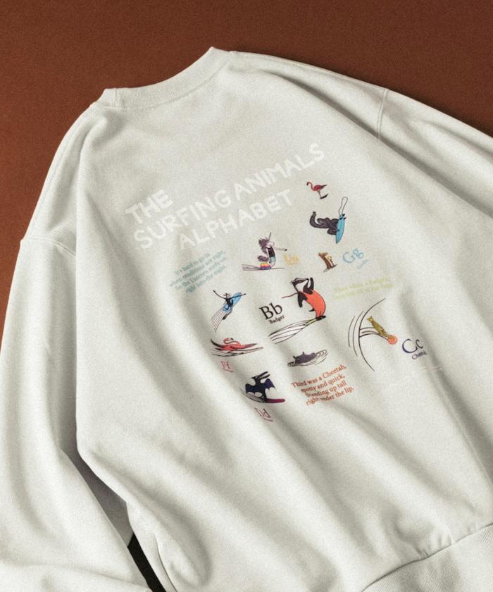 Surfing animals 動物衝浪 圓領衛衣