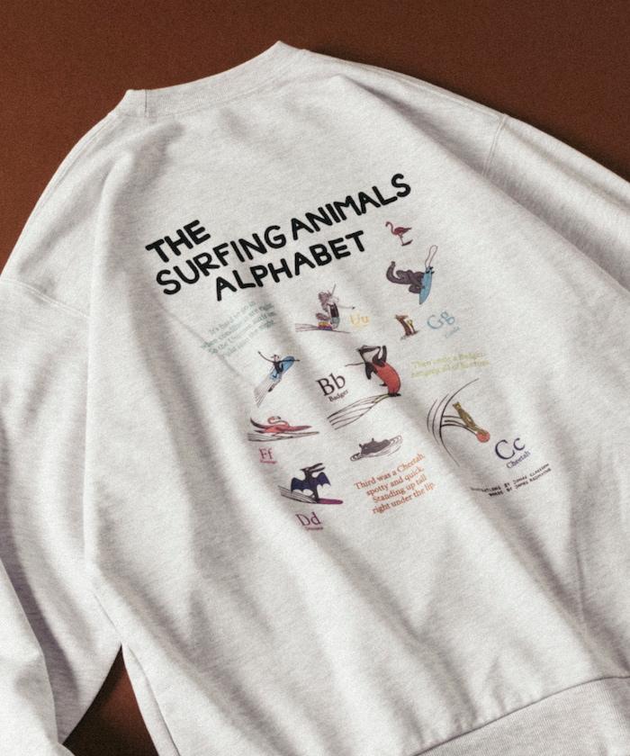 Surfing animals 動物衝浪 圓領衛衣