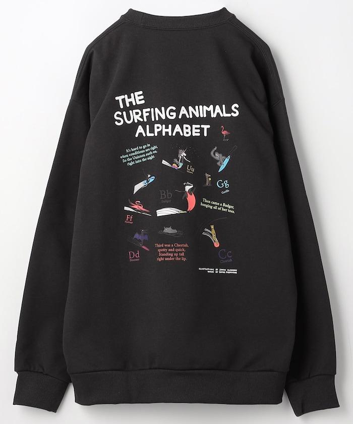 Surfing animals 動物衝浪 圓領衛衣