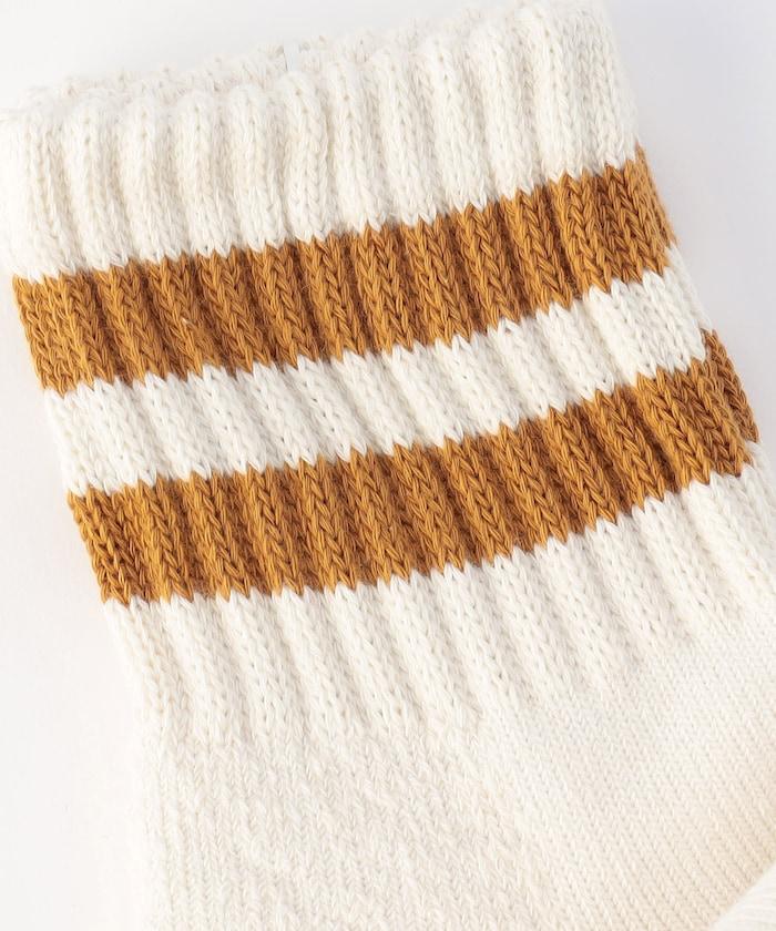 運動風雙條紋四分襪(適合腳長25.0-27.0cm)