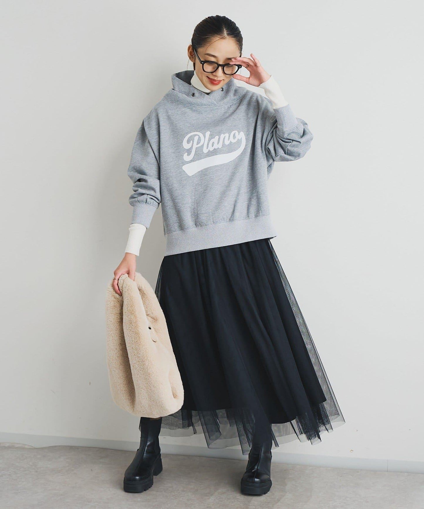 日常百搭羅紋高領衫