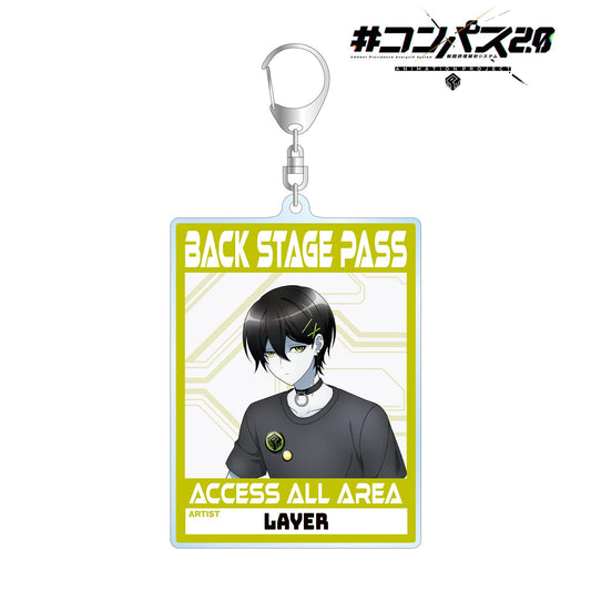 #COMPASS 2.0 戰鬥機理解析系統_新繪 零夜 搖滾樂隊ver. 後臺通行證風格大號亞克力鑰匙扣