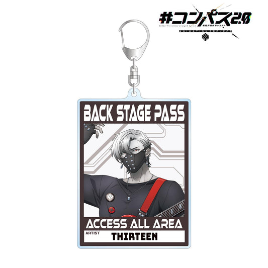 #COMPASS 2.0 戰鬥機理解析系統_新繪 13(薩丁)搖滾樂隊ver. 後臺通行證風格大號亞克力鑰匙扣