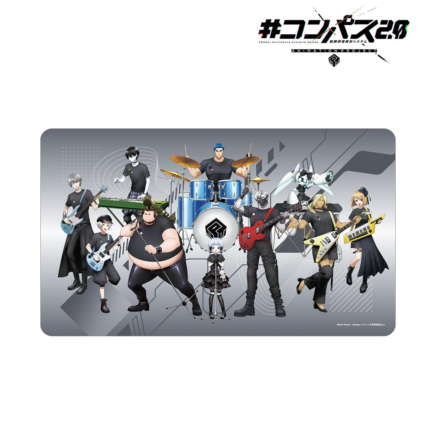 #COMPASS 2.0 戰鬥機理解析系統_新繪插畫 集合 搖滾樂隊版 多功能桌墊