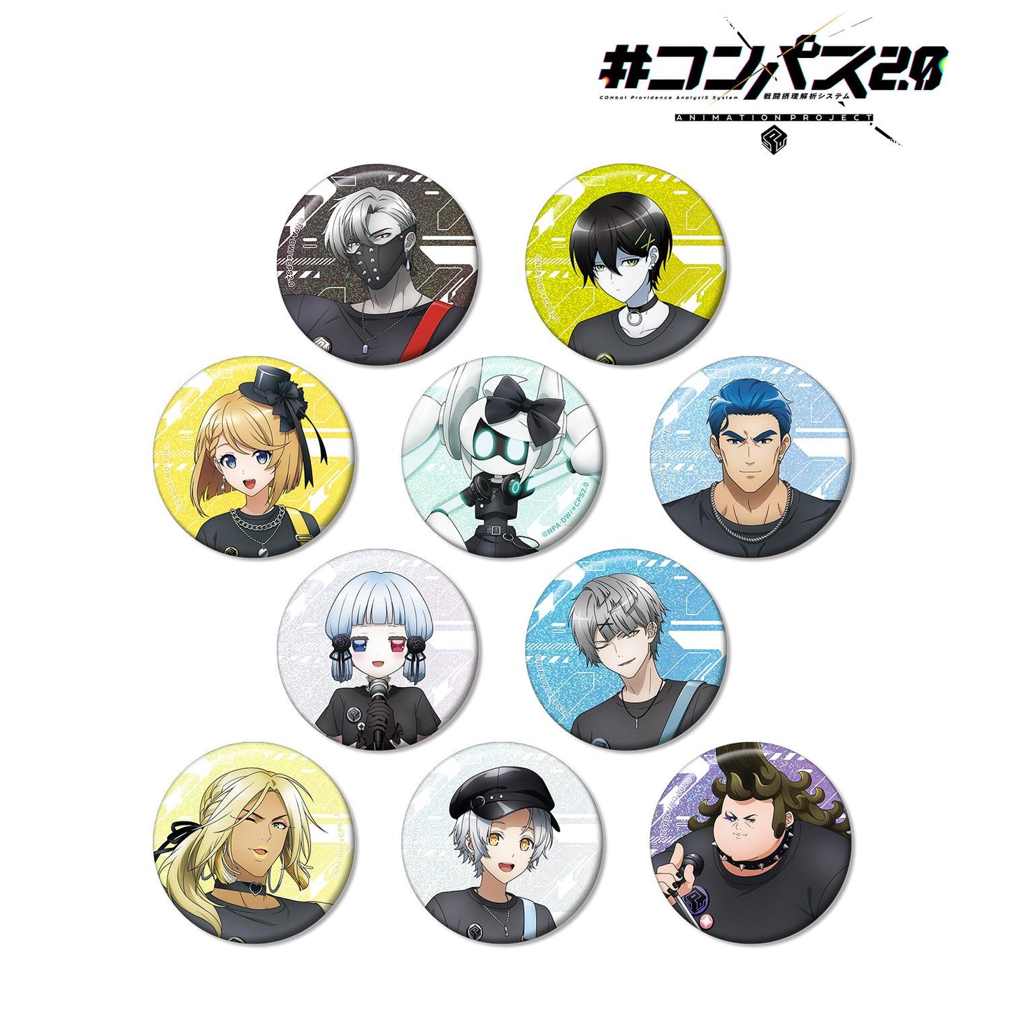 #COMPASS 2.0 戰鬥機理解析系統_新繪插畫 搖滾樂隊ver. 隨機全息徽章(單品/全套BOX)【BOX/10包入】