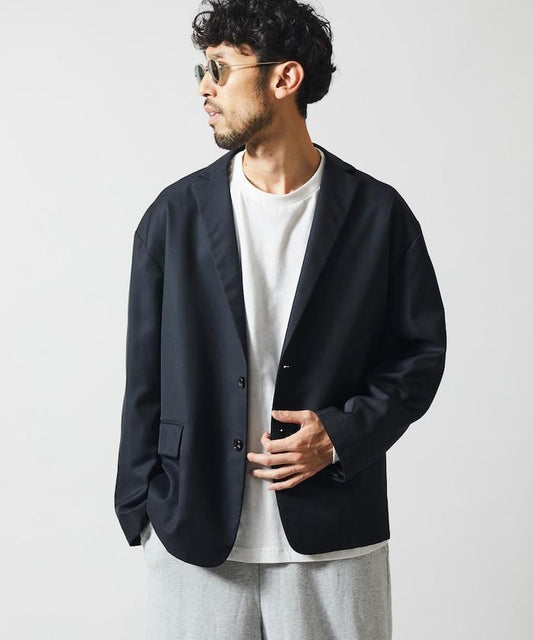 拼接袖西裝外套 / 寬鬆版型