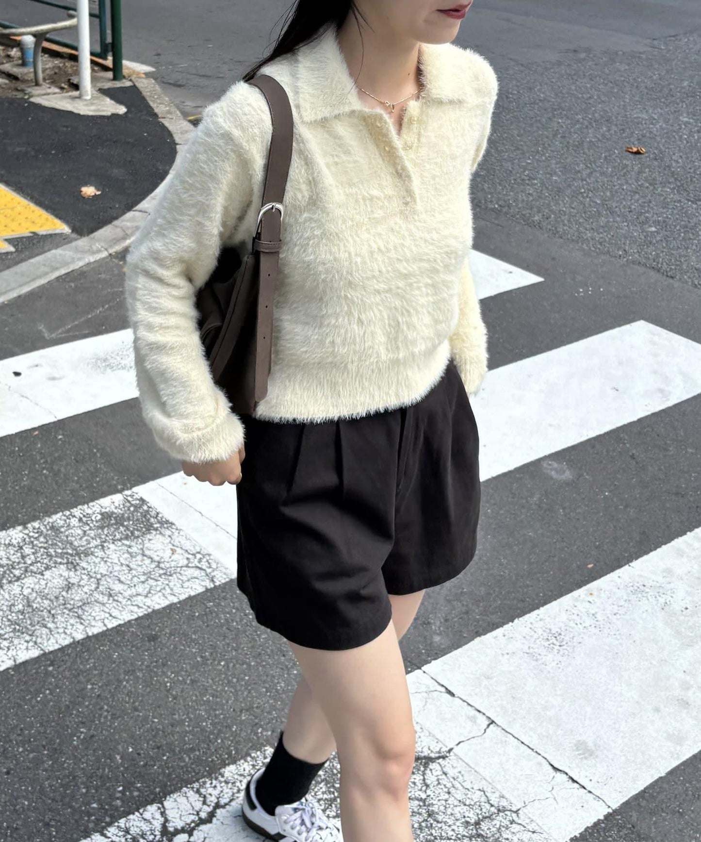 【PIKO企畫/】長絨毛針織POLO衫