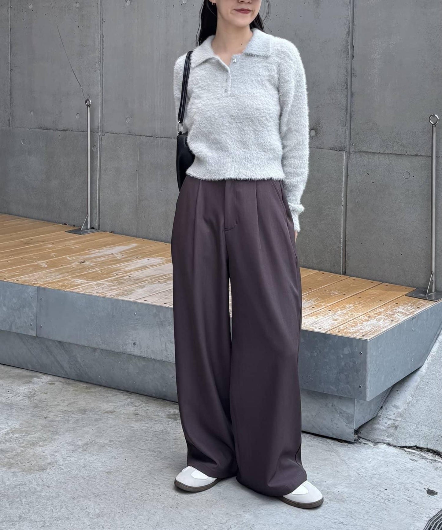 【PIKO企畫/】長絨毛針織POLO衫