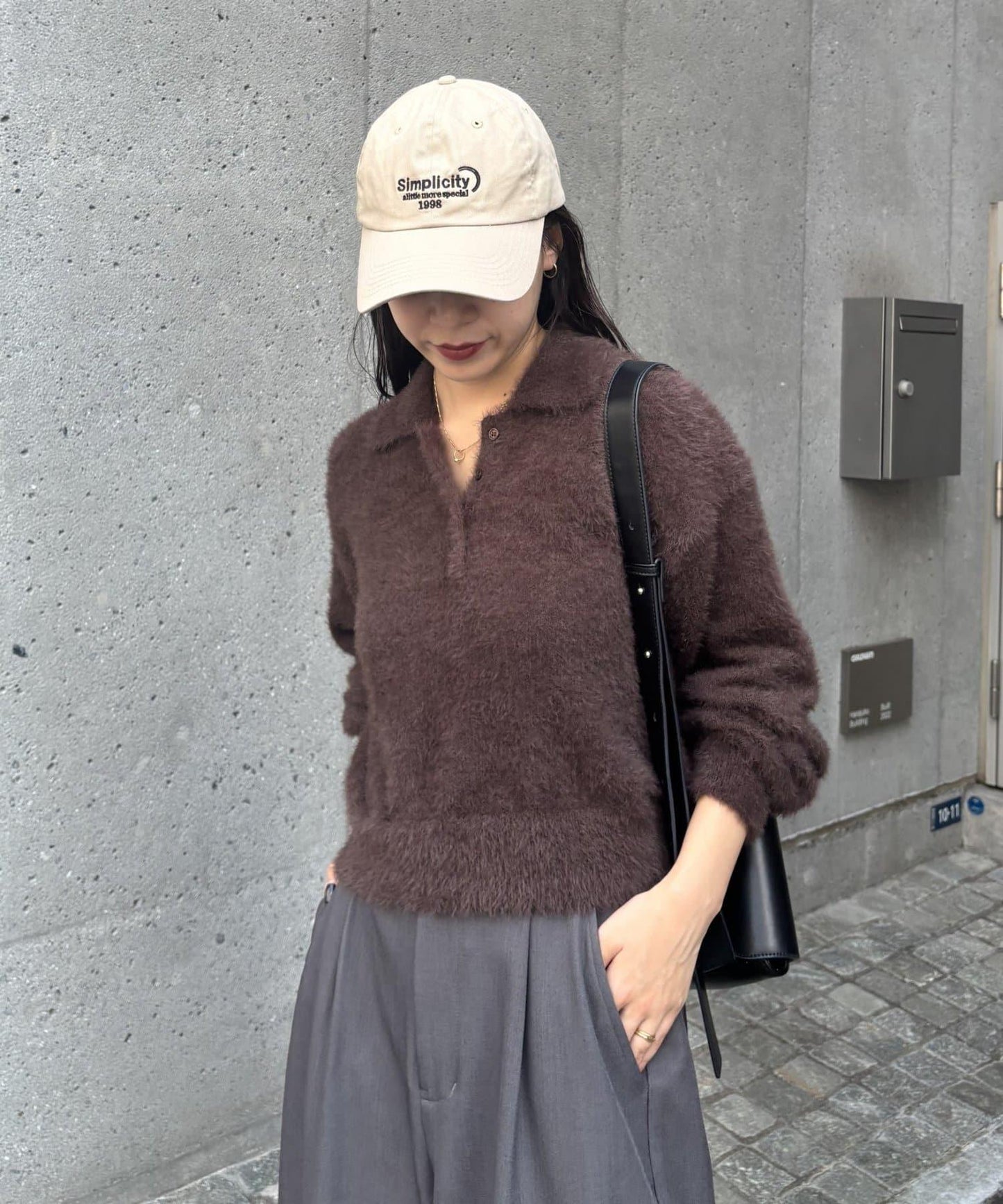 【PIKO企畫/】長絨毛針織POLO衫