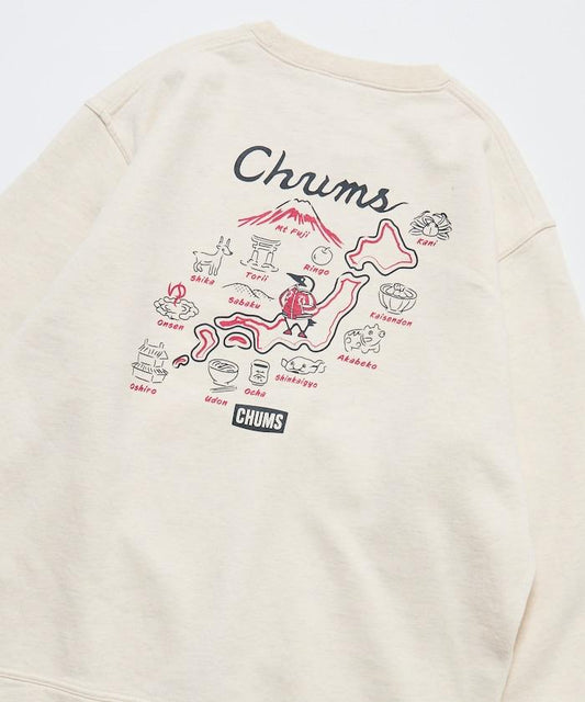 CHUMS×FREAK'S STORE 聯名刺繡夾克風格布比鳥背部印花圓領衛衣