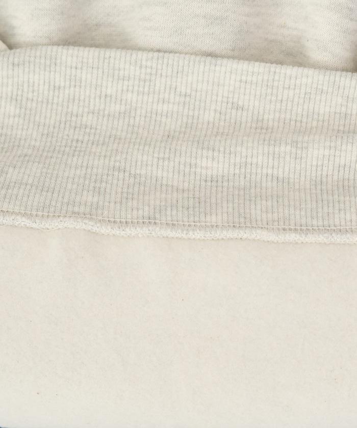 加絨燈芯絨刺繡標誌寬鬆版套頭衫