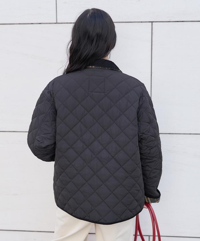 PRIMALOFT 菱形絎縫帶領中長款大衣
