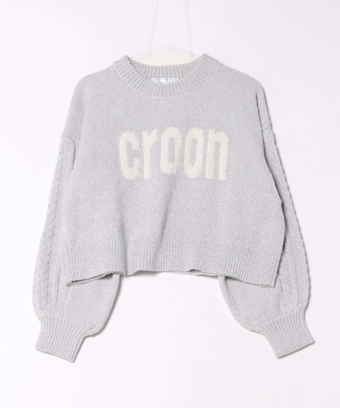 天鵝絨毛線標誌針織衫