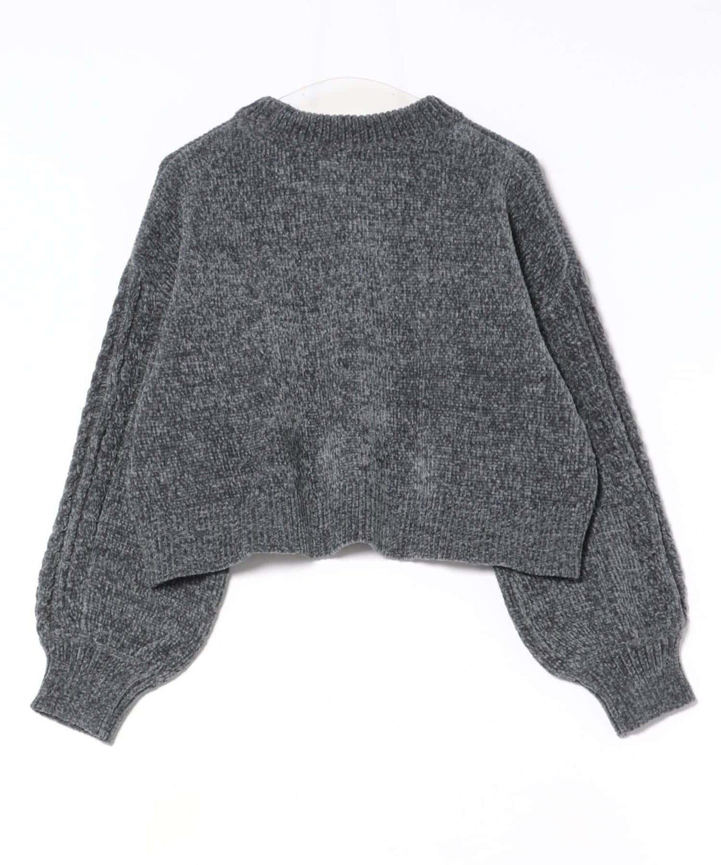 天鵝絨毛線標誌針織衫