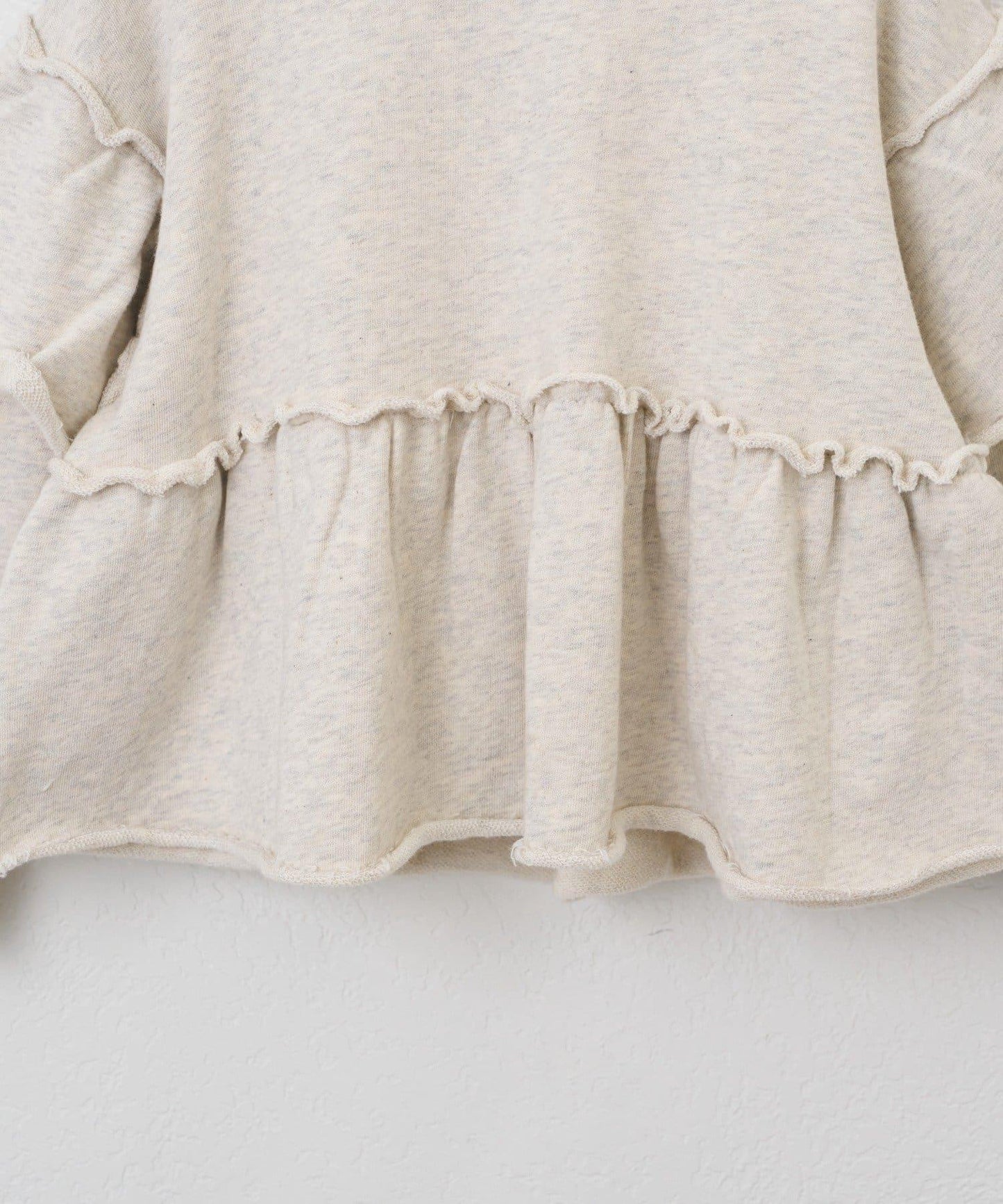 【KIDS】水洗工藝荷葉邊衛衣